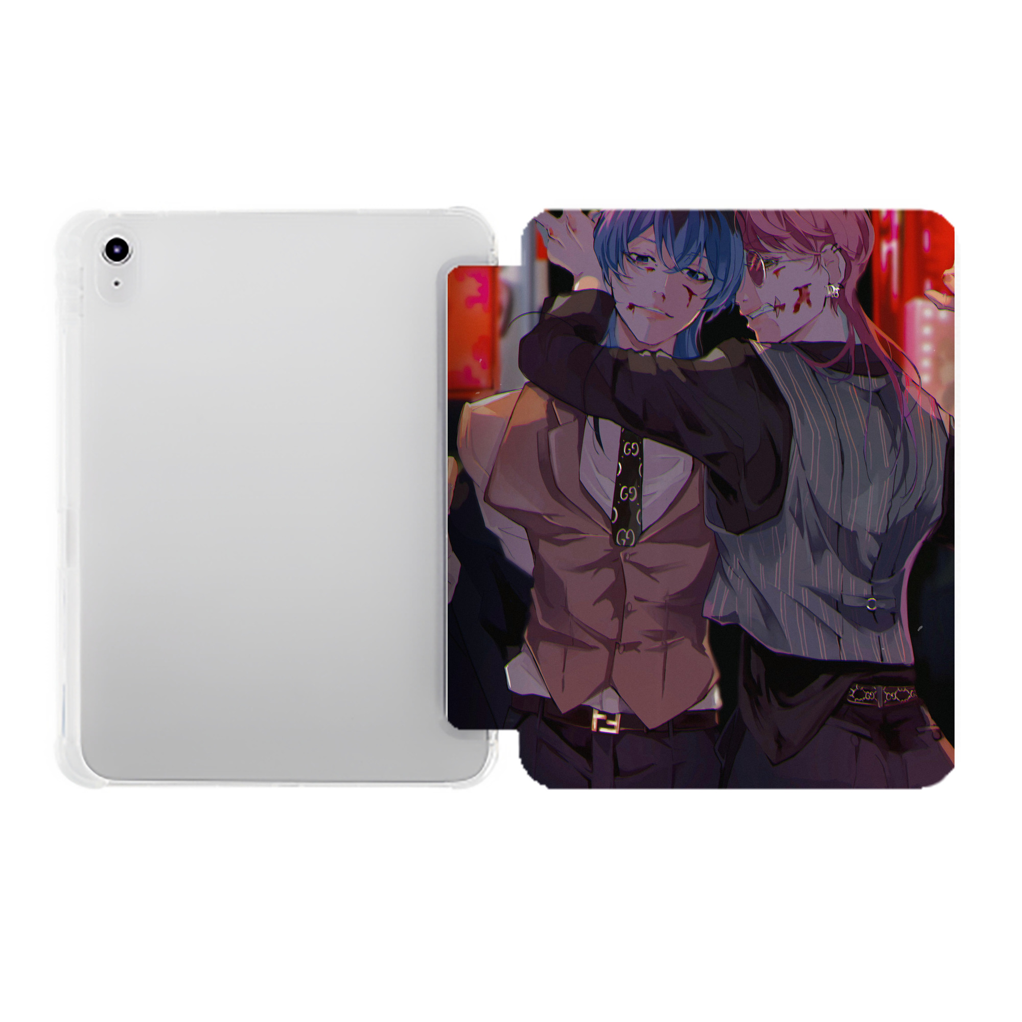 （画像用） 東京リベンジャーズ Tokyo Revengers IPad ケース ペン収納付き 三つ折りスタンド PUレザー×シリコン 対応機種9.5/10.5/10.9インチ
